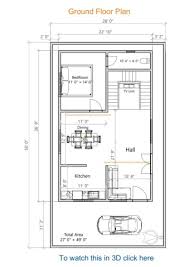 Duplex House Plan 28 X 50