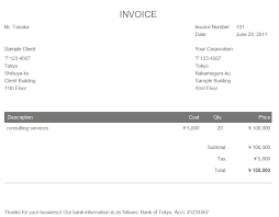 Example Of Invoice For Consulting Services 8 Reinadela Selva
