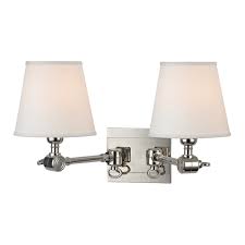Vintage Shaded Joint Double Light Swing Arm Wall Sconce Shades Of Light