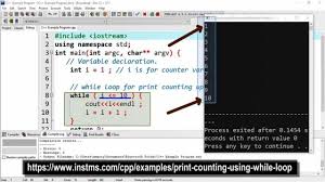 counting using while loop c programs