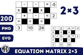 Equation Matrix Classic Puzzle 2 3 Grid