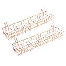 Rose Gold Grid Wall Basket Wire Wall
