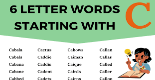 List of 10,050 words that are 6 letter words. 220 Useful 6 Letter Words Starting With C In English 7esl