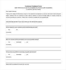 Free Employee Performance Evaluation Form Template Customer Feedback