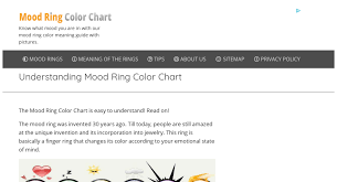 Moodringcolorchart Com Website Sold On Flippa Mood Ring