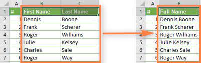 combine columns in excel without losing