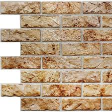 Copper Brown Faux Bricks Pvc Wall Panel