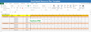 Excel Based Resource Plan Template Free Download Project