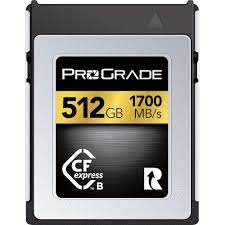 prograde digital 512gb cfexpress 2 0 type b gold memory card