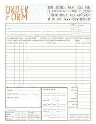 General Photography Sales Order Form Template Available For