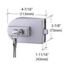 glass mounted patch lock imperial
