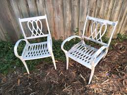 Vintage Cast Aluminium Garden Chairs