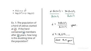How To Find Doubling Time Algebra