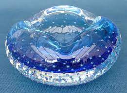 Retro Murano Bullicante Design Blue