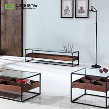 China Mdf Tv Stand With Glass Leg