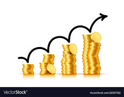 Finance Growth Chart Arrow With Gold Coins