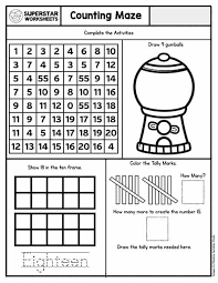 kindergarten counting worksheets