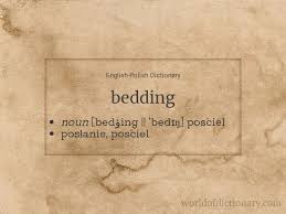 bedding in english polish dictionary