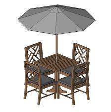building revit family patio table chair