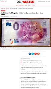 Nein, die überlegungen in der ezb sind sogar die 500 euro scheine abzuschaffen. Presse Uroschein Souvenir