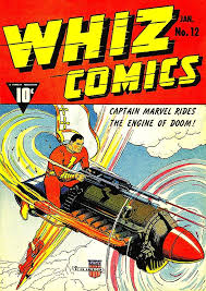 Whiz Comics Vintage Superhero Poster