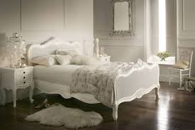 Wooden Bed White Double Bed Frame