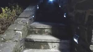 solar step lights in action at night