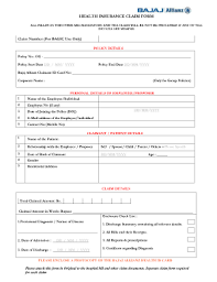 how to fill bajaj allianz claim form