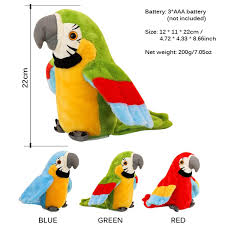 talk back talking toy parrot gifts