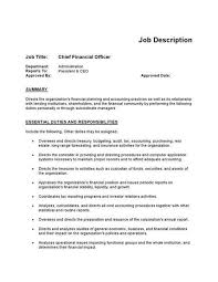 A cfo or chief financial officer oversees all finance, accounting, budgeting, forecasting, cash flow, credit, and debt obligations of a business. Job Description Example For Cfo Template Sample Best Word Pdf Download