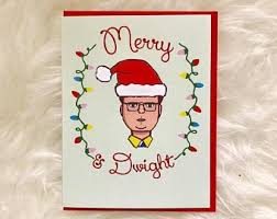 The Office Christmas Card The Office Tv Show Xmas Card Etsy
