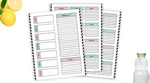 free meal planning template with