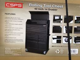 csps rolling tool chest 42 14 drawer