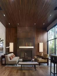 Modern Home Design With Wood Panel Wall