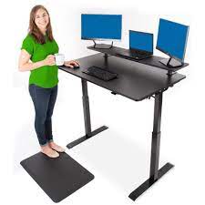 48w x 30d large gaming desk surface. Tranzendesk Power Standing Desk With Shelf Stand Steady