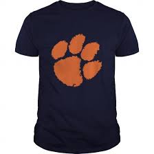 Funny Dog T Shirt Clemson University Tiger Paw T Shirt T