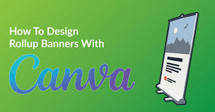 design a banner stand using canva