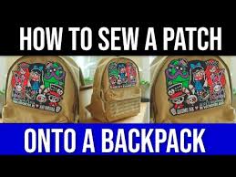 try this sew a patch onto a backpack