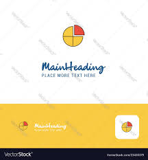 Creative Pie Chart Logo Design Flat Color Logo