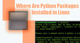 python packages installed in linux