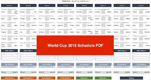 Free World Cup 2018 Schedule As Pdf