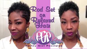 rod set relaxed hair you