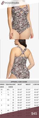 Torrid Zebra One Piece Swim Suit Size 0 Brown A54 Good Pre