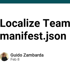 localize teams app manifest json dev