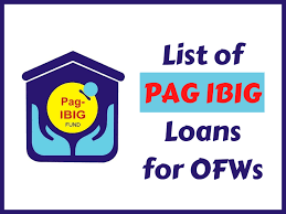 list of pag ibig loans for ofws
