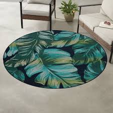 mainstays 6 6 round navy blue tropical