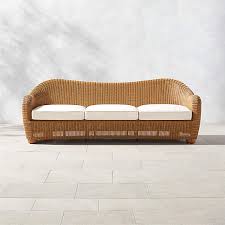 Bacio Modern Rattan Outdoor Sofa With