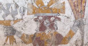Ancient Murals Of Two Faced Figures