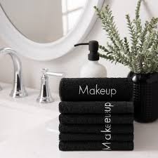 terry embroidered makeup towels