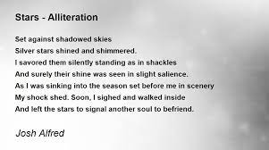 alliteration poem by josh alfred